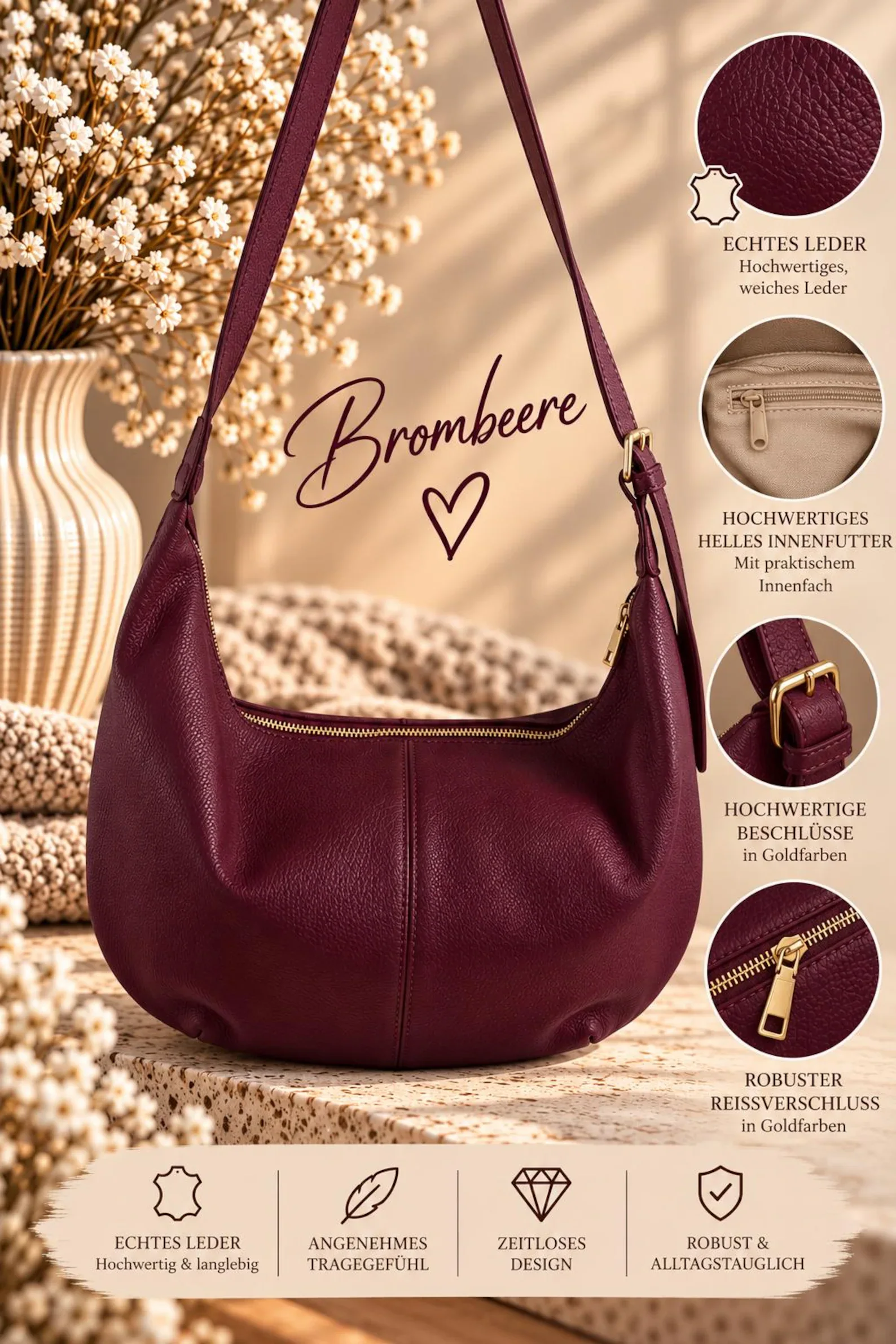 Sac bandoulière en daim
