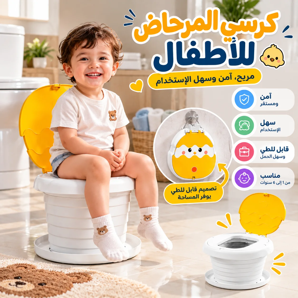 كرسي المرحاض العملي للأطفال