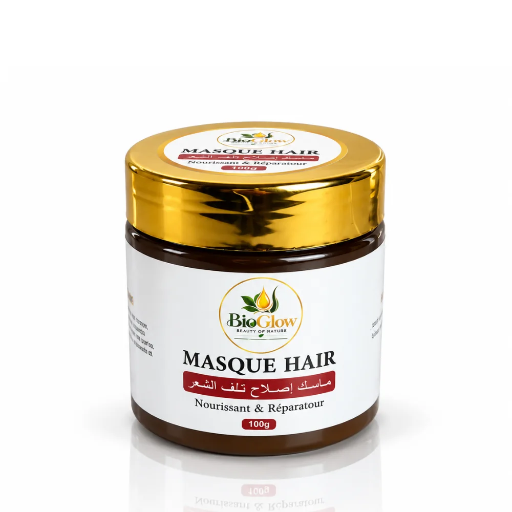 Masque Capillaire Nourrissant & Réparateur BioGlow – 100 g