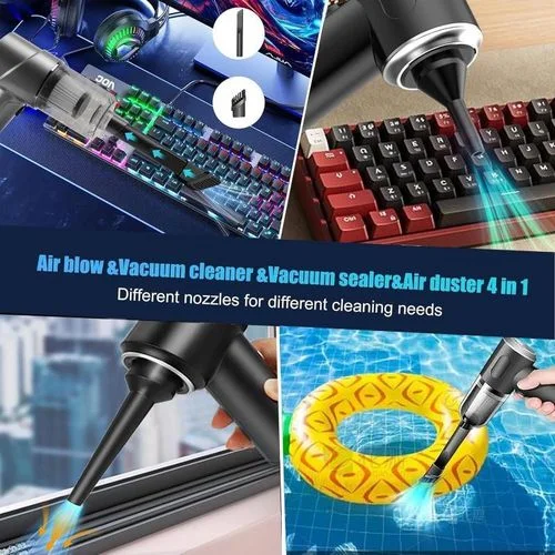 مكنسة كهربائية محمولة لاسلكية 3 في 1 – شفط ونفخ وتنظيف متعدد الاستخدامات