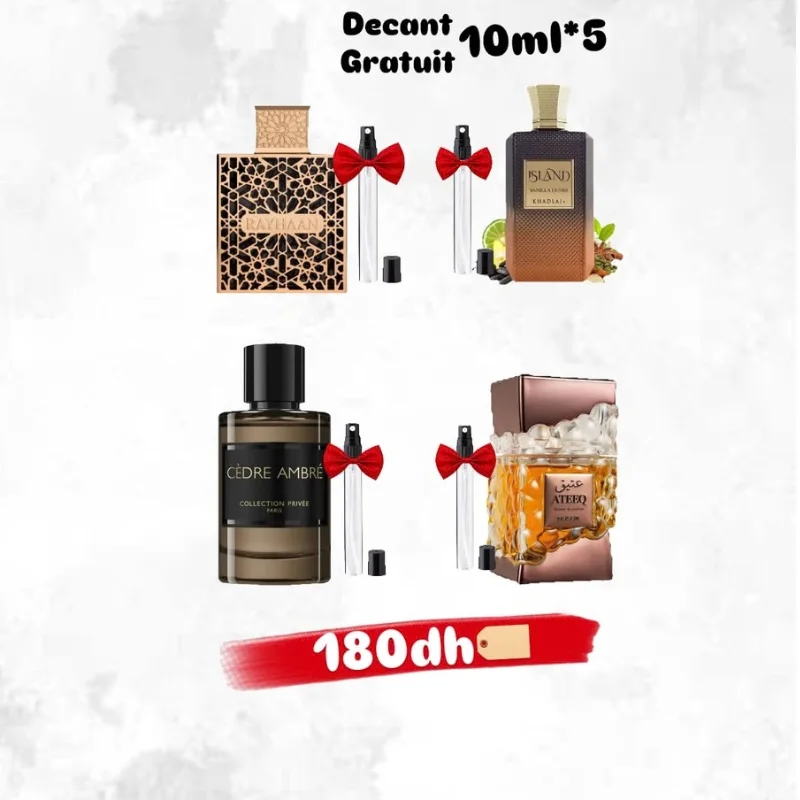Pack decant 180dh avec 10ml Gratuit