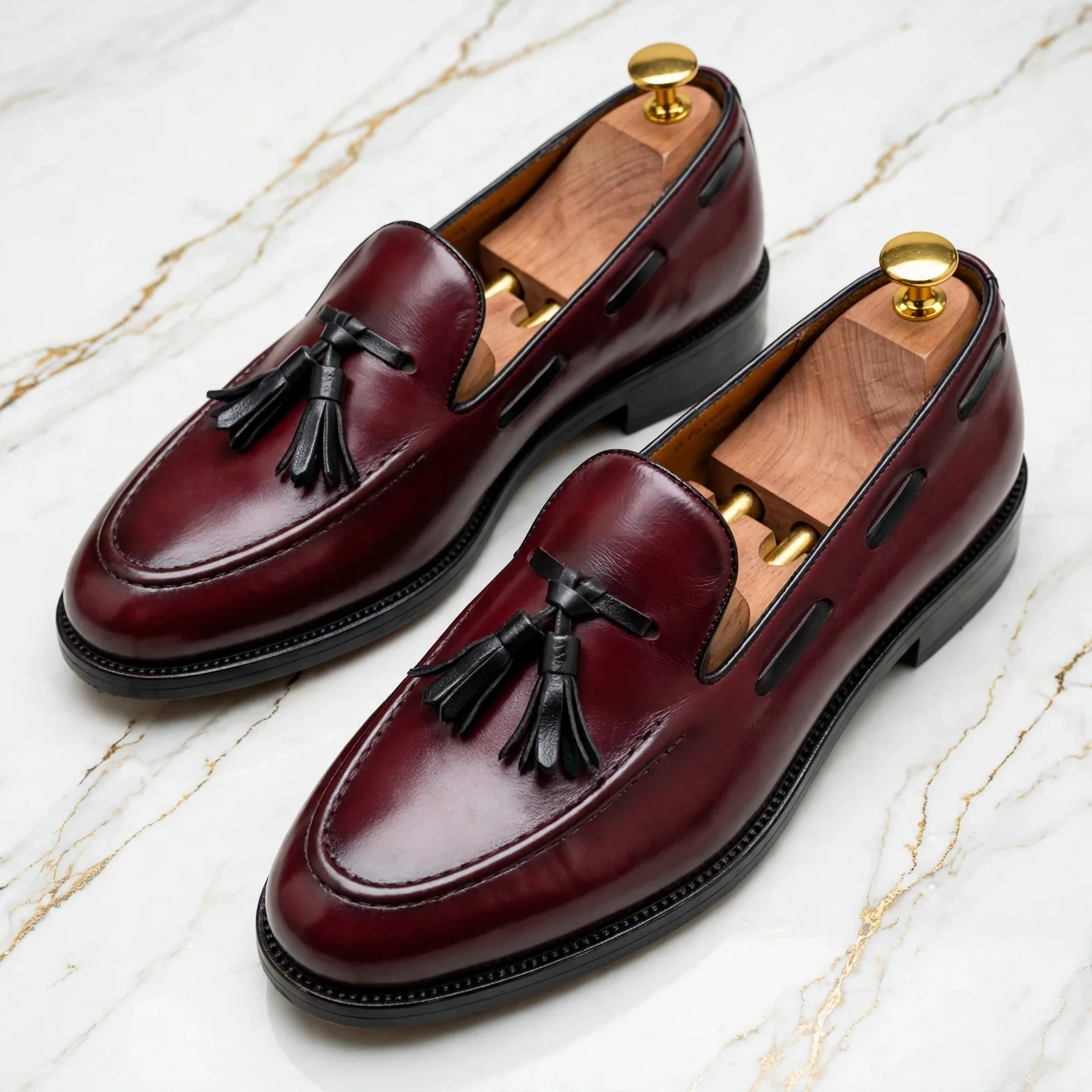 Berwick 8491 Mocassins en cuir bordeaux