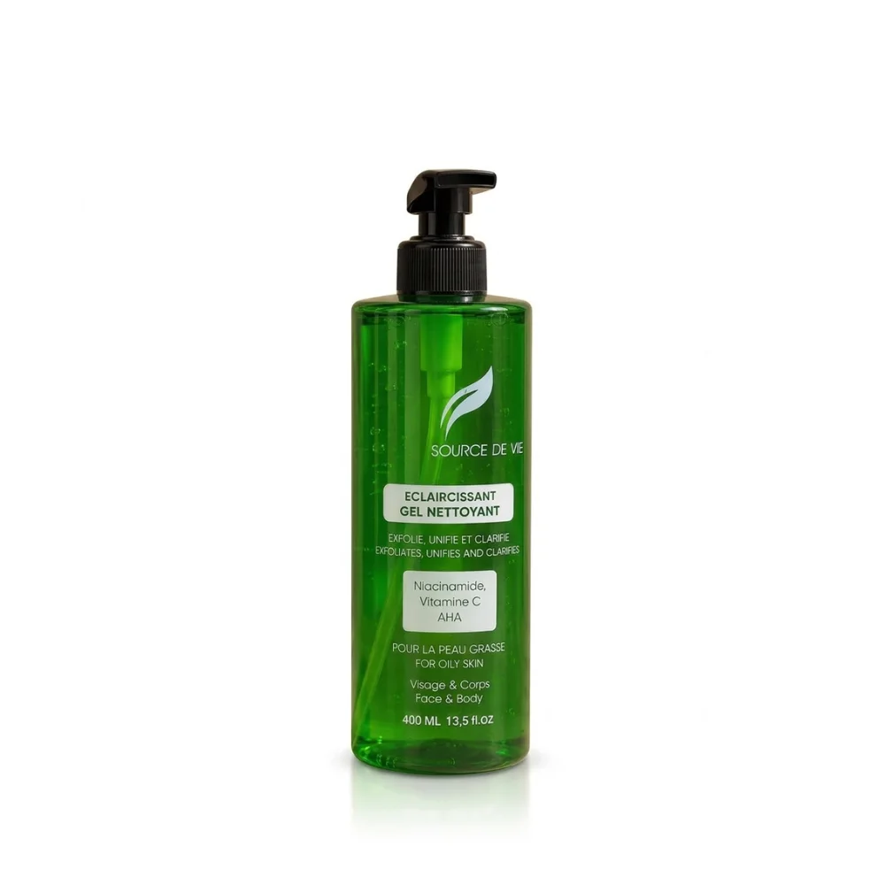 Gel Nettoyant Éclaircissant SOURCE DE VIE – Peaux Grasses