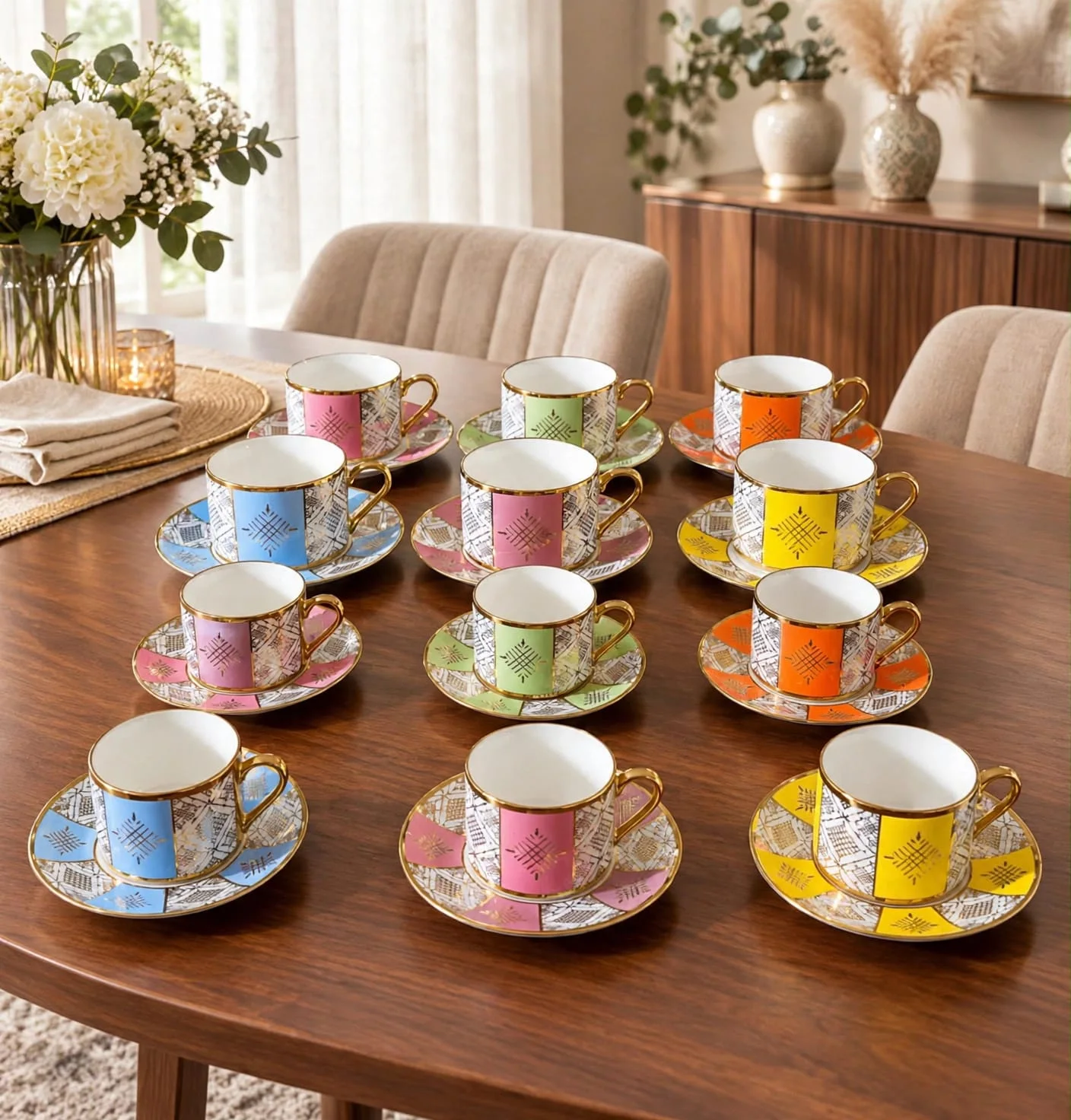 12 TASSE MOTIF
