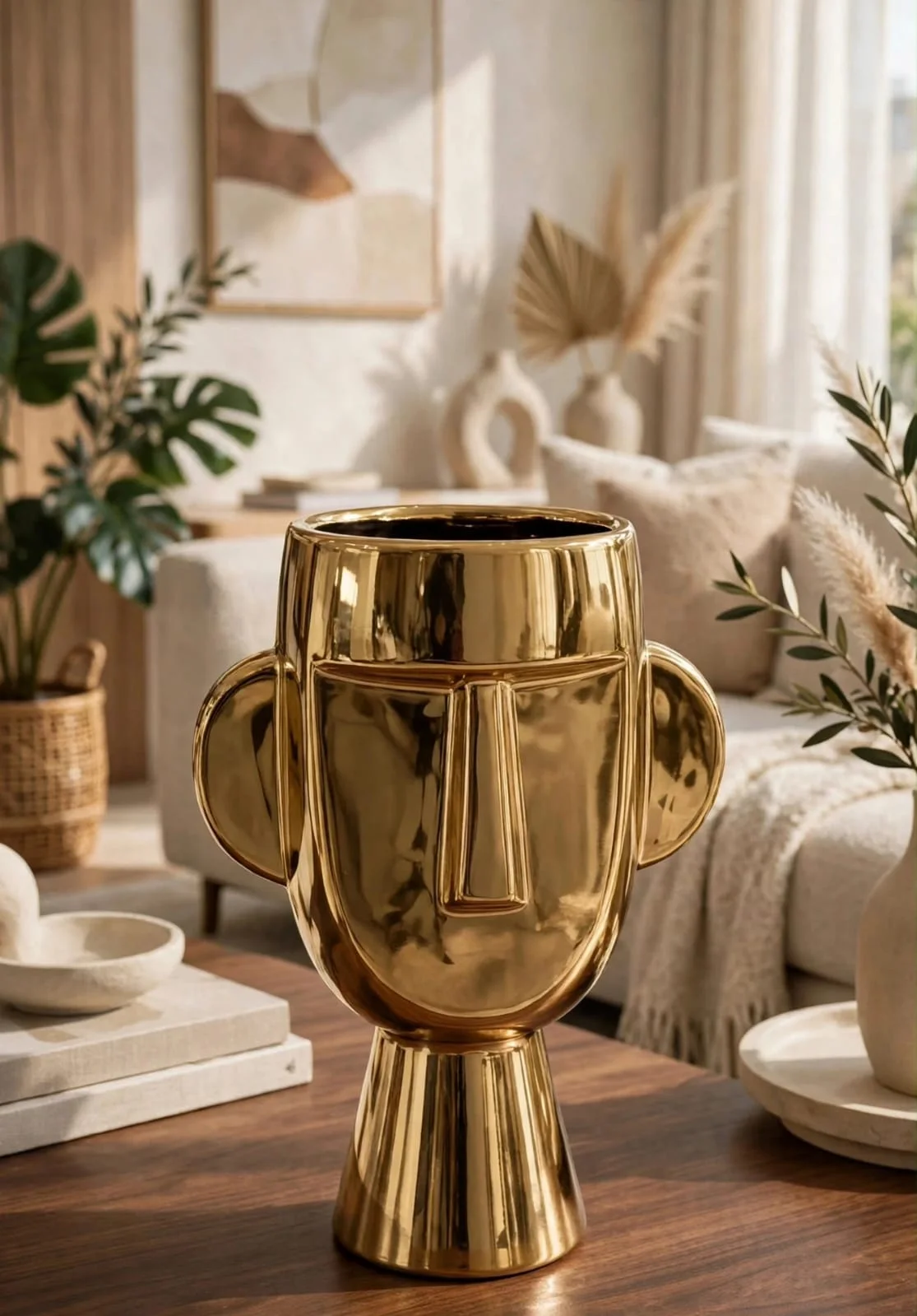 Vase Visage Abstrait