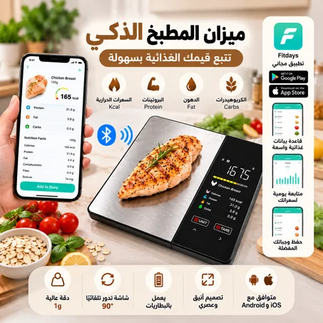 ميزان الغذاء الرياضي الذكي