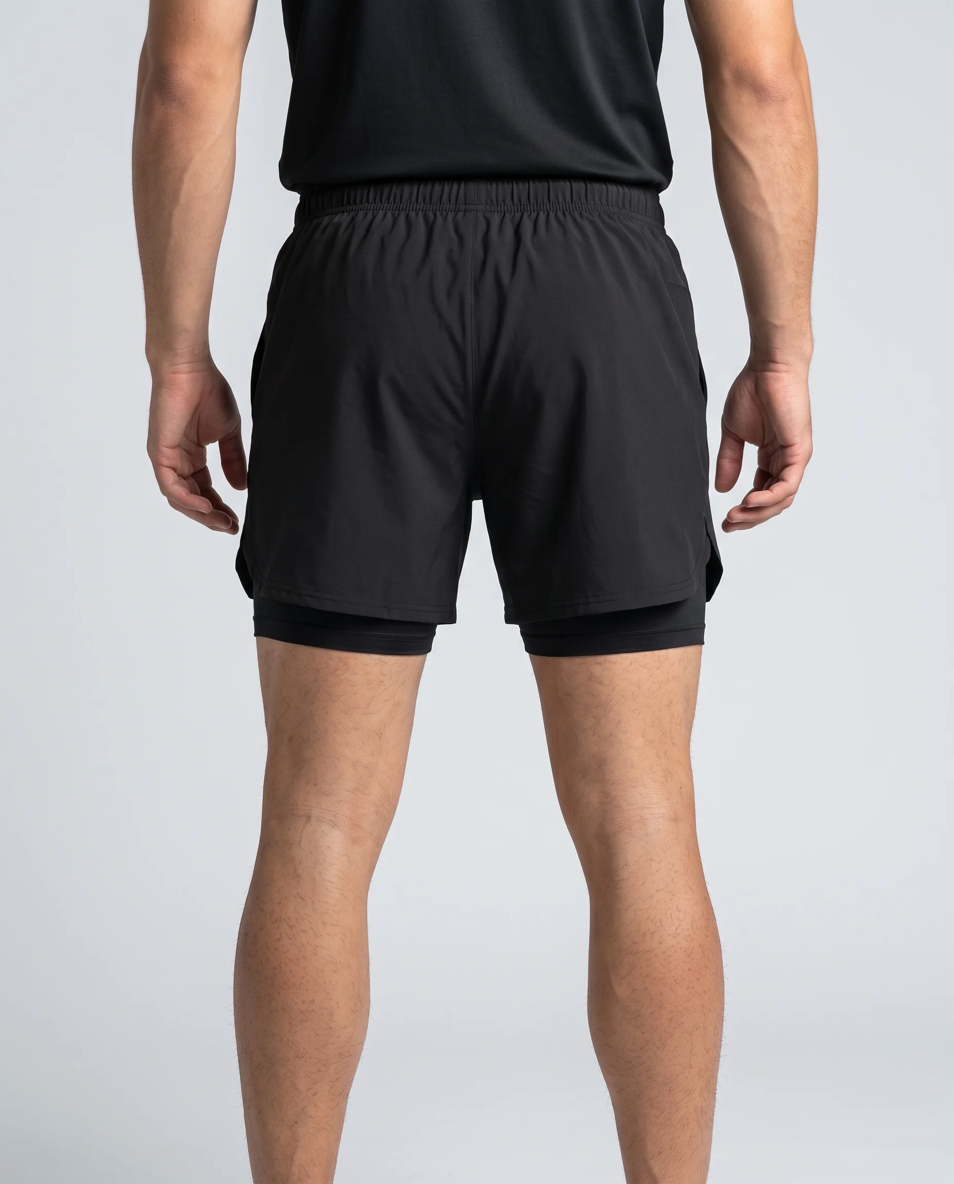 Short de Sport 2en1 Homme – Noir