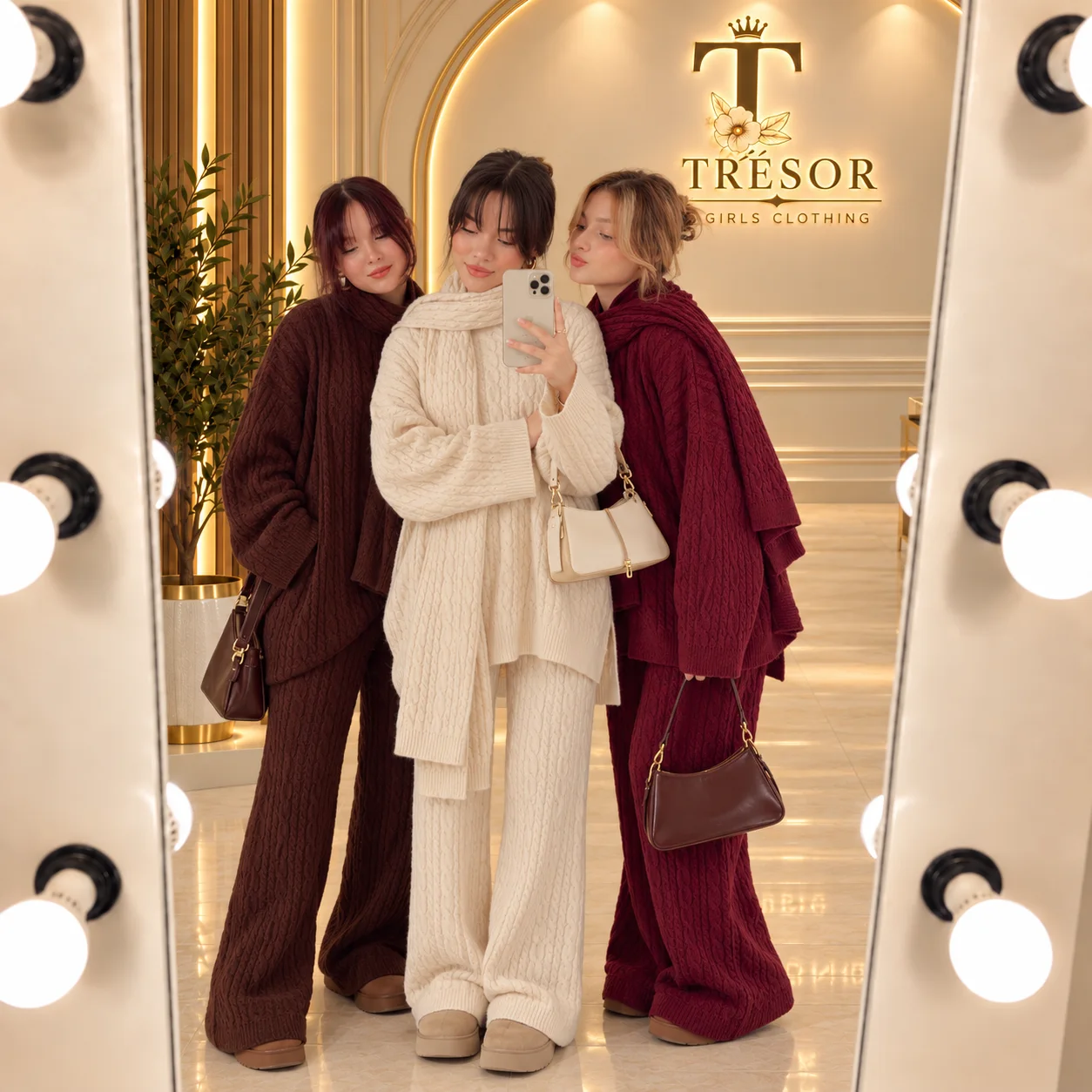 ✨ Ensemble Maille Torsadée 3Pc✨