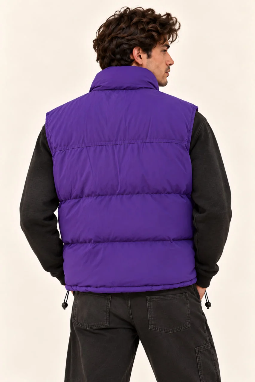 men’s purple padded vest