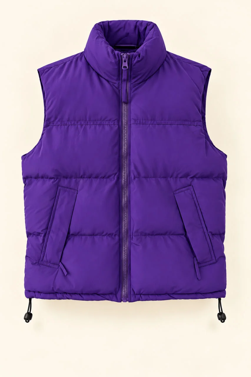 men’s purple padded vest - 3