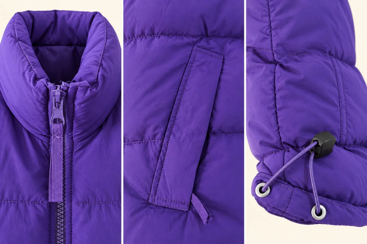 men’s purple padded vest - 7