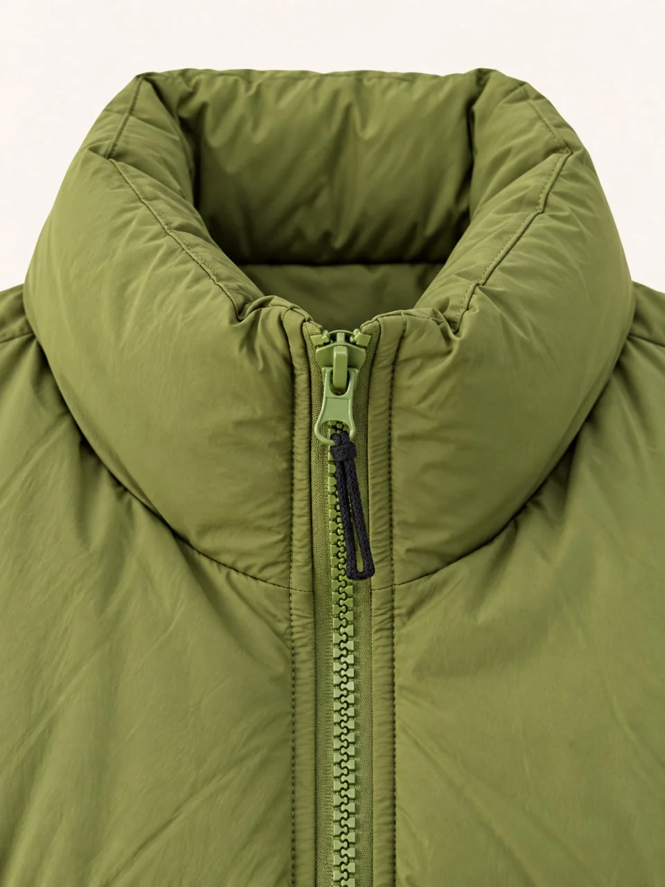 olive green men’s padded vest - 5