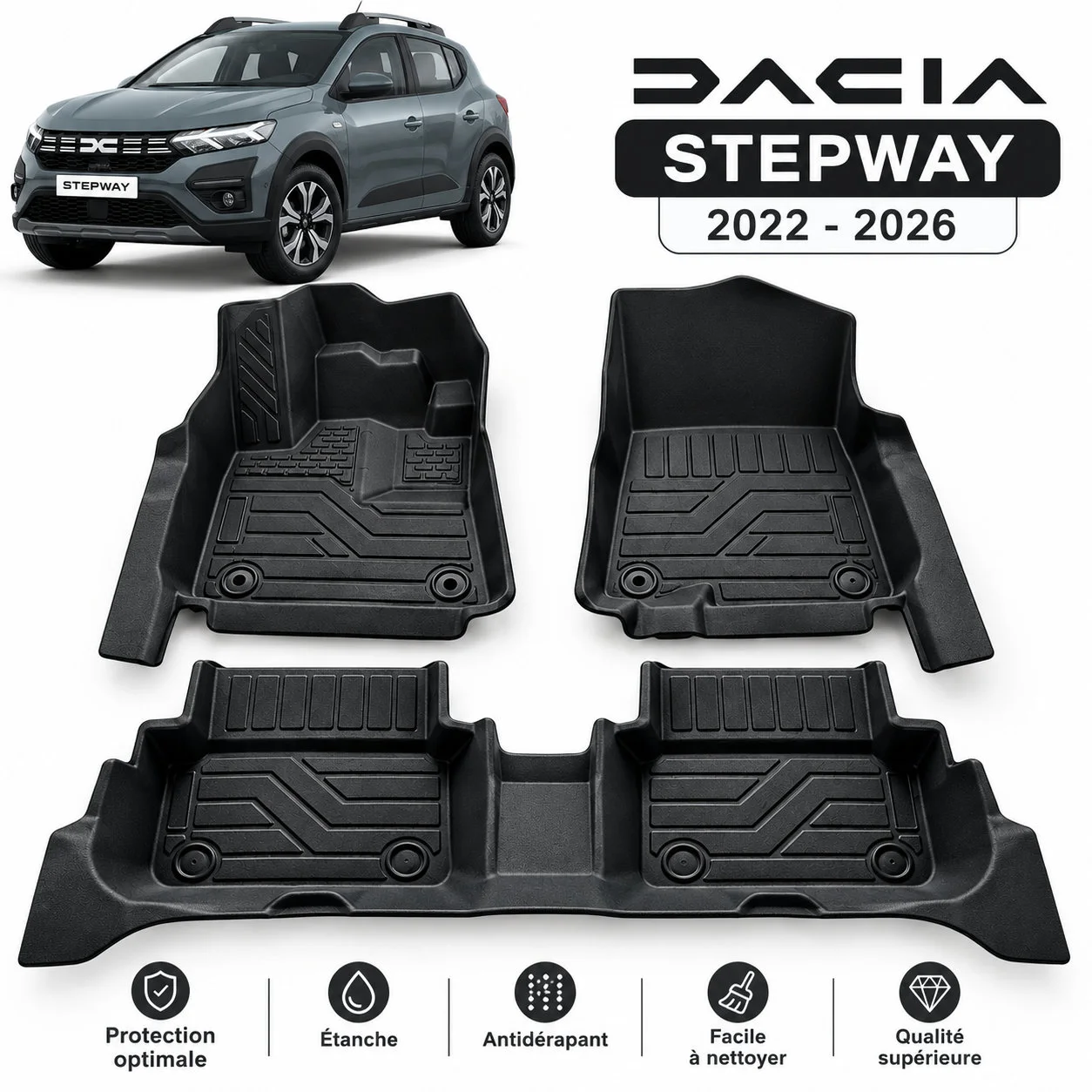 Tapis 9D Dacia Sandero 22-26