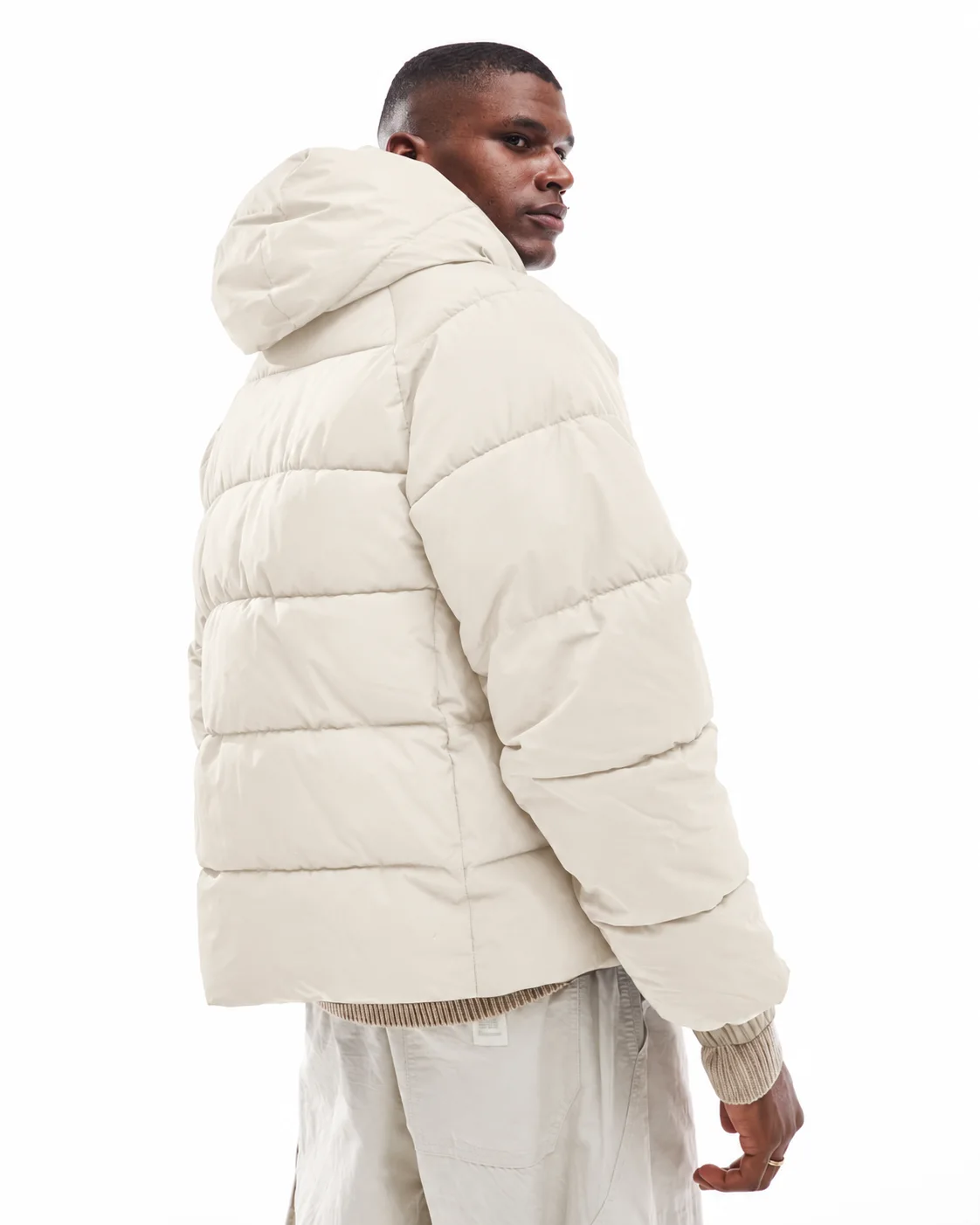 Doudoune Homme Oversize à Capuche – Vert Forêt