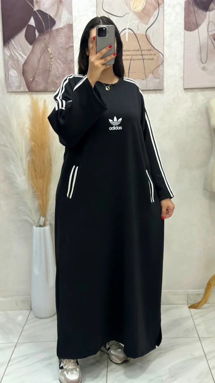 كسوة نسائية طويلة ADIDAS Oversize – Scuba Montoni تركي 🇹🇷 | M إلى 4XL