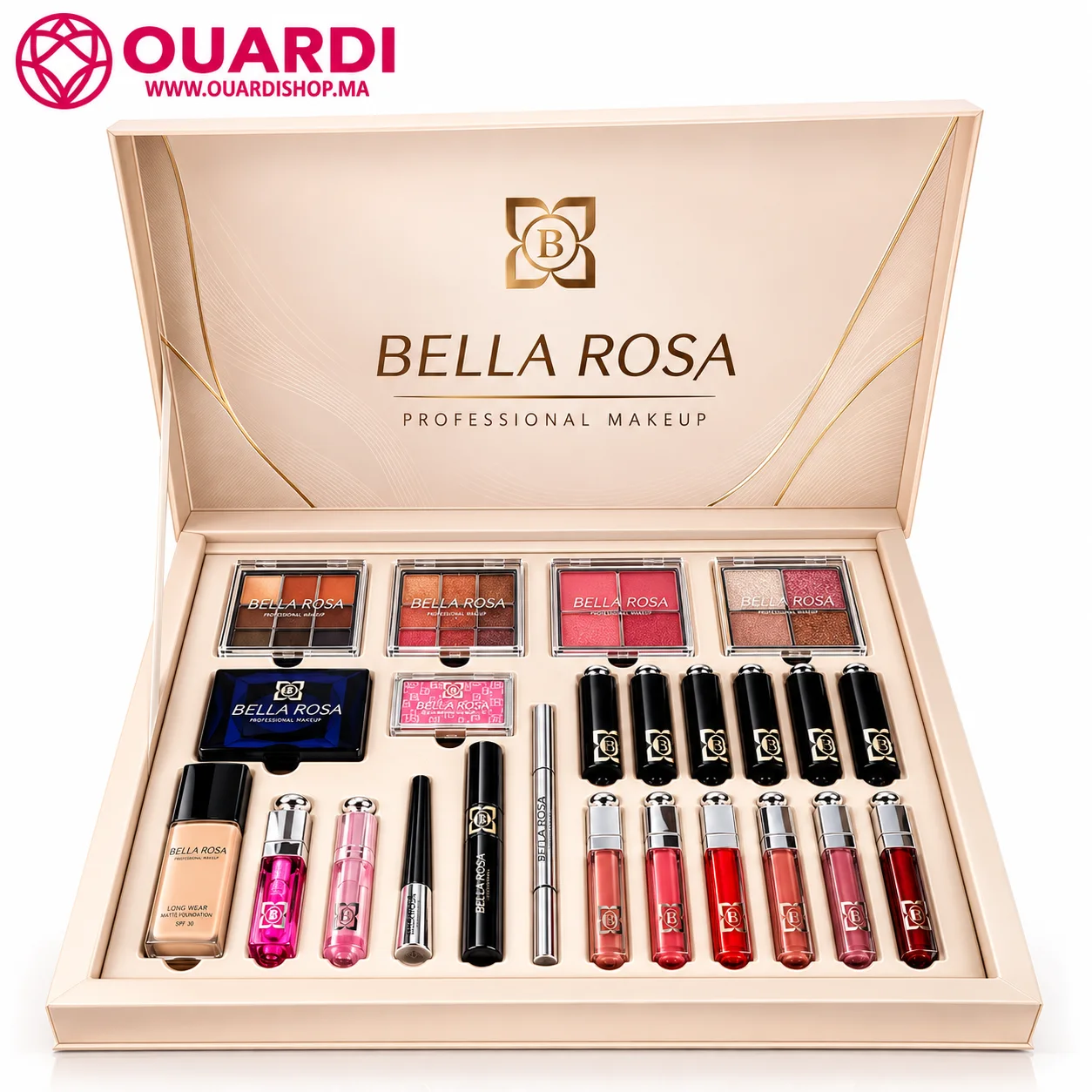 🩷 Bella Rosa Professional Makeup – Coffret Maquillage Complet