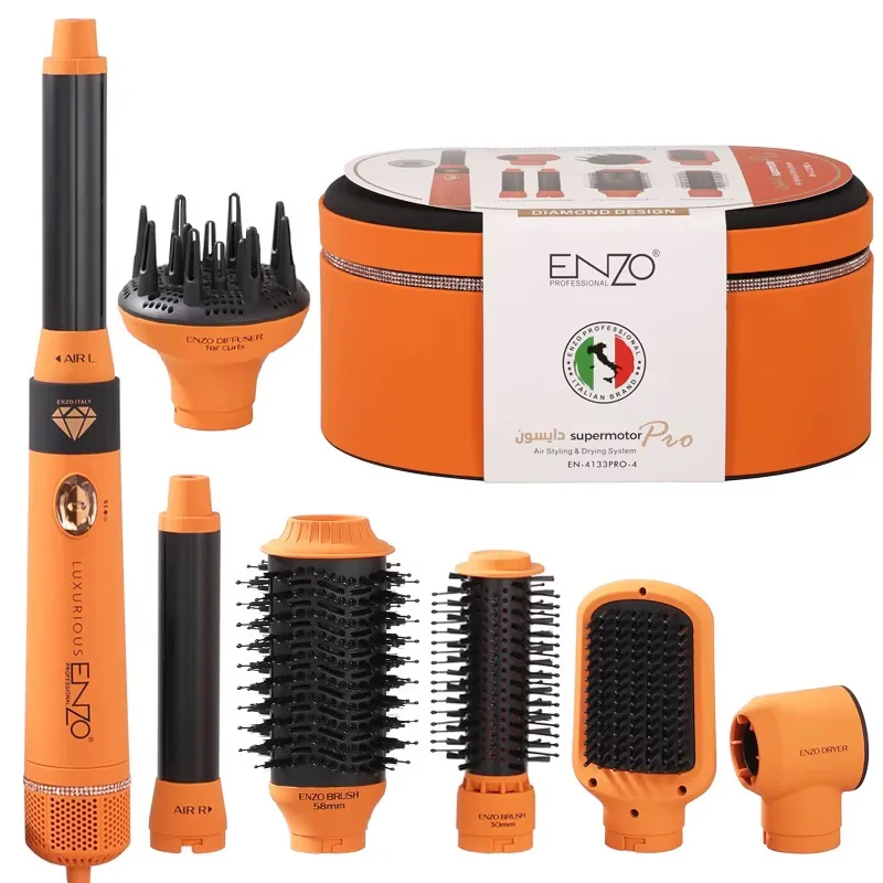 🧡 ENZO Supermotor Pro 7-en-1 – Air Styling & Drying System 1500W