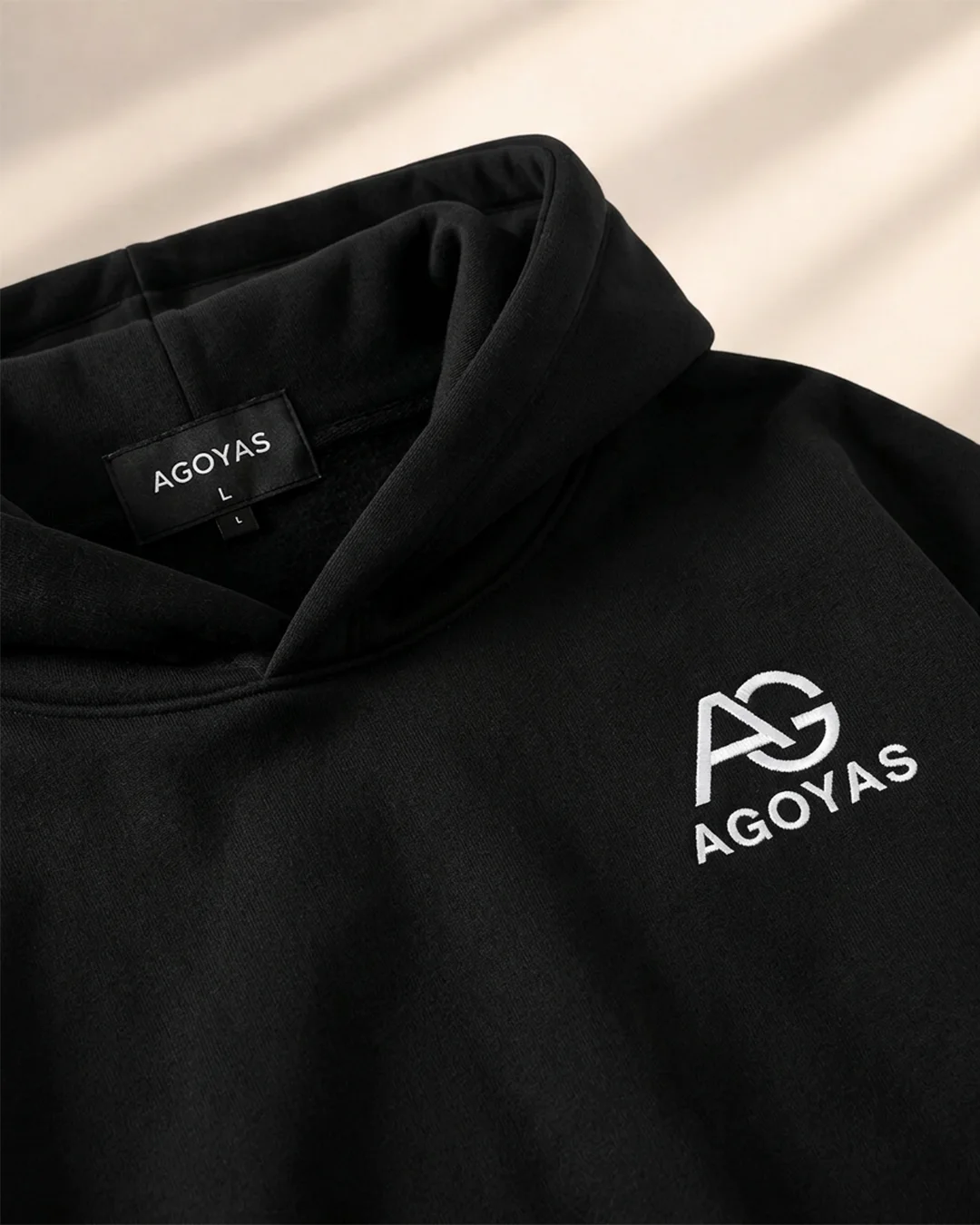 Sweat à capuche AGOYAS Noir — oversize