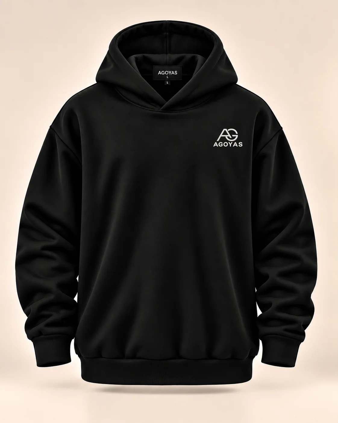 Sweat à capuche AGOYAS Noir — oversize