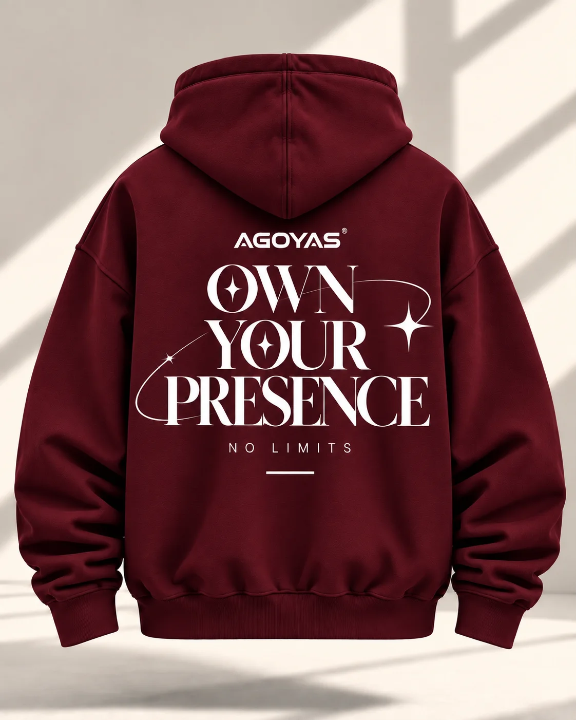 Sweat à capuche AGOYAS Bordeaux — Own Your Presence
