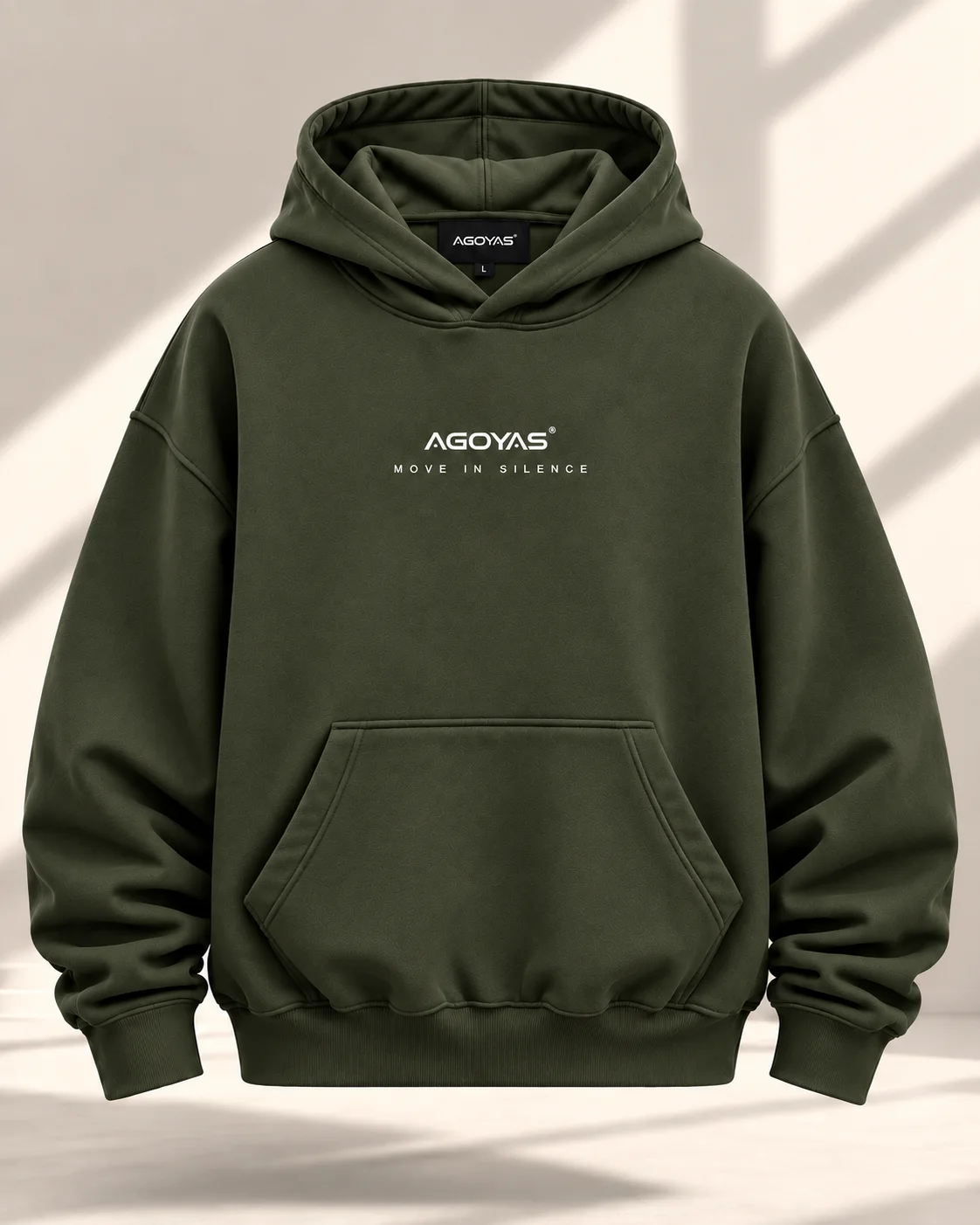 Sweat à capuche AGOYAS Olive foncé — Own Your Presence