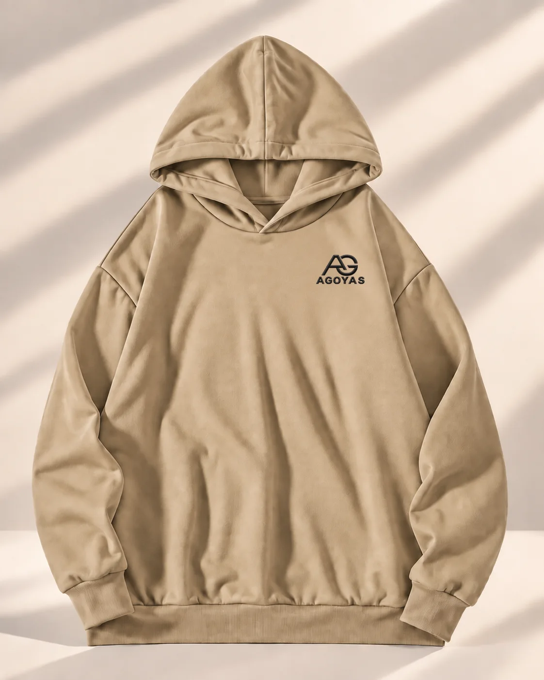 Sweat à capuche AGOYAS Beige/Sable— oversize