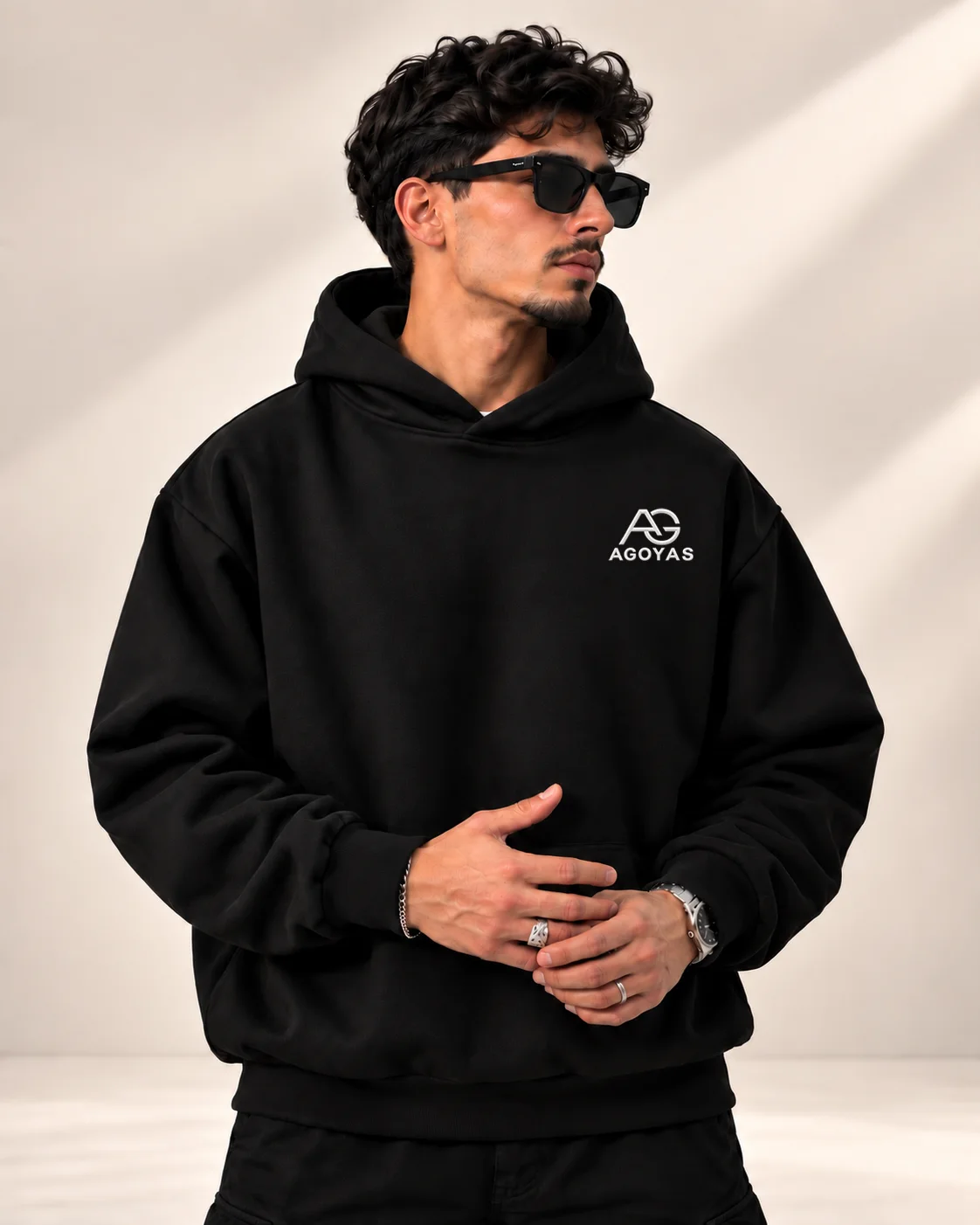 Sweat à capuche AGOYAS — oversize