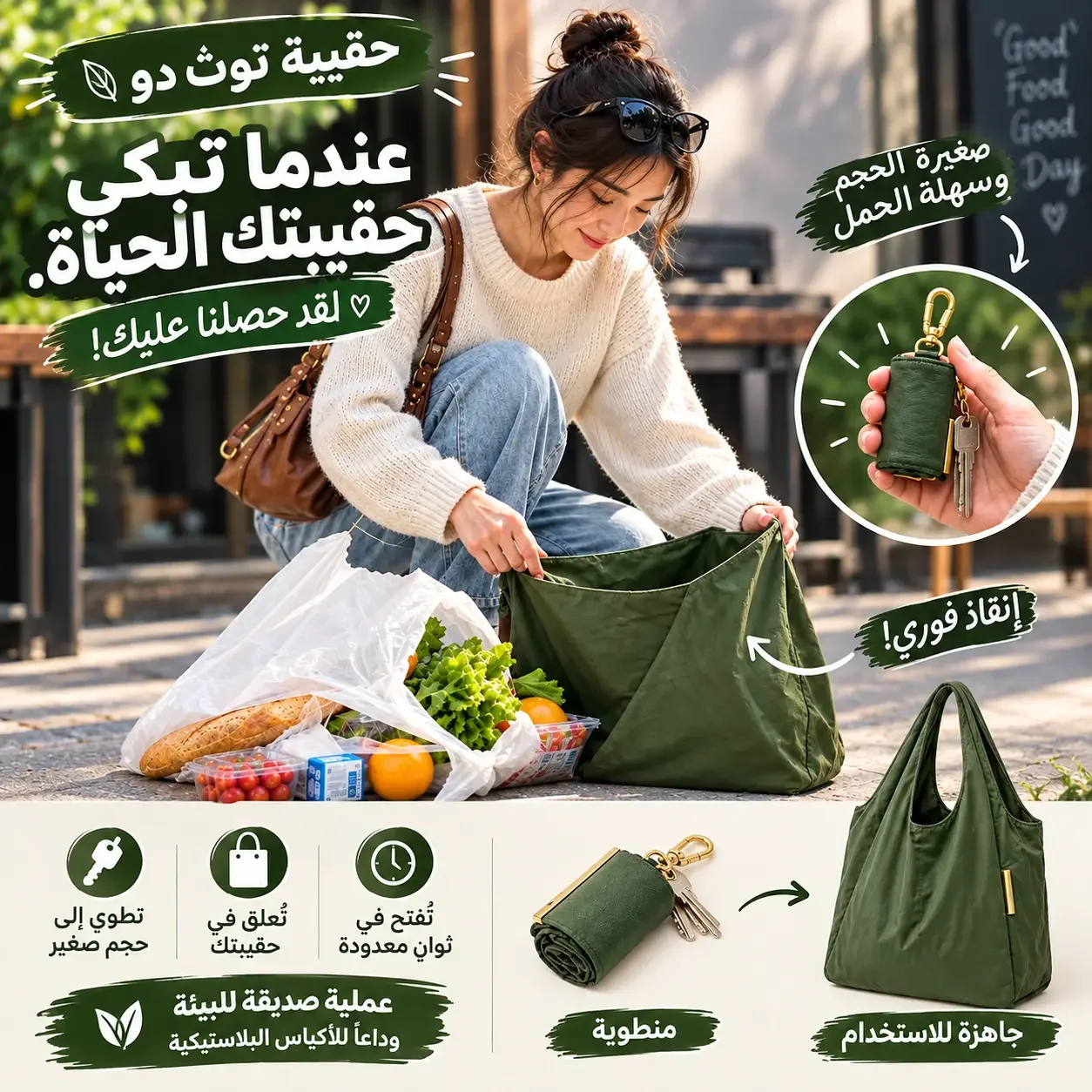 حقيبة التسوق القابلة للطي – رفيقتك في كل مشوار