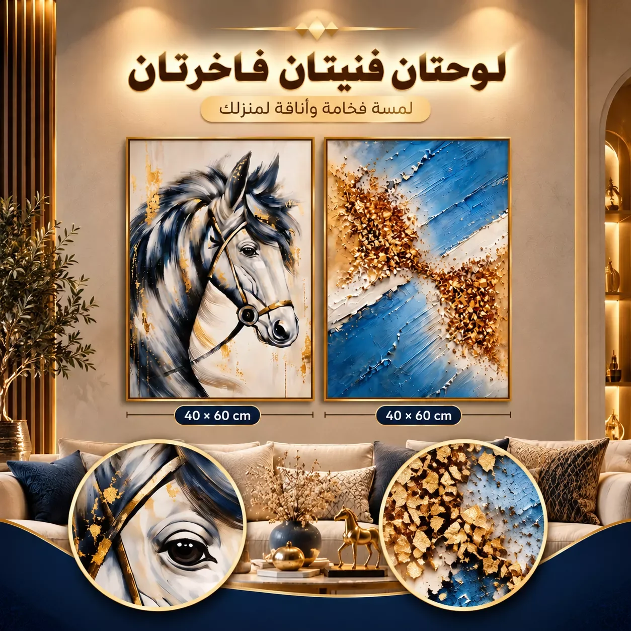 🖼️ لوحات حائطية 3D فاخرة – لمسة فنية كتبدل ديكور دارك