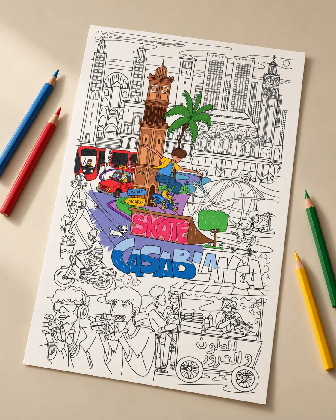 CASABLANCA - Poster XXL Géant de Coloriage