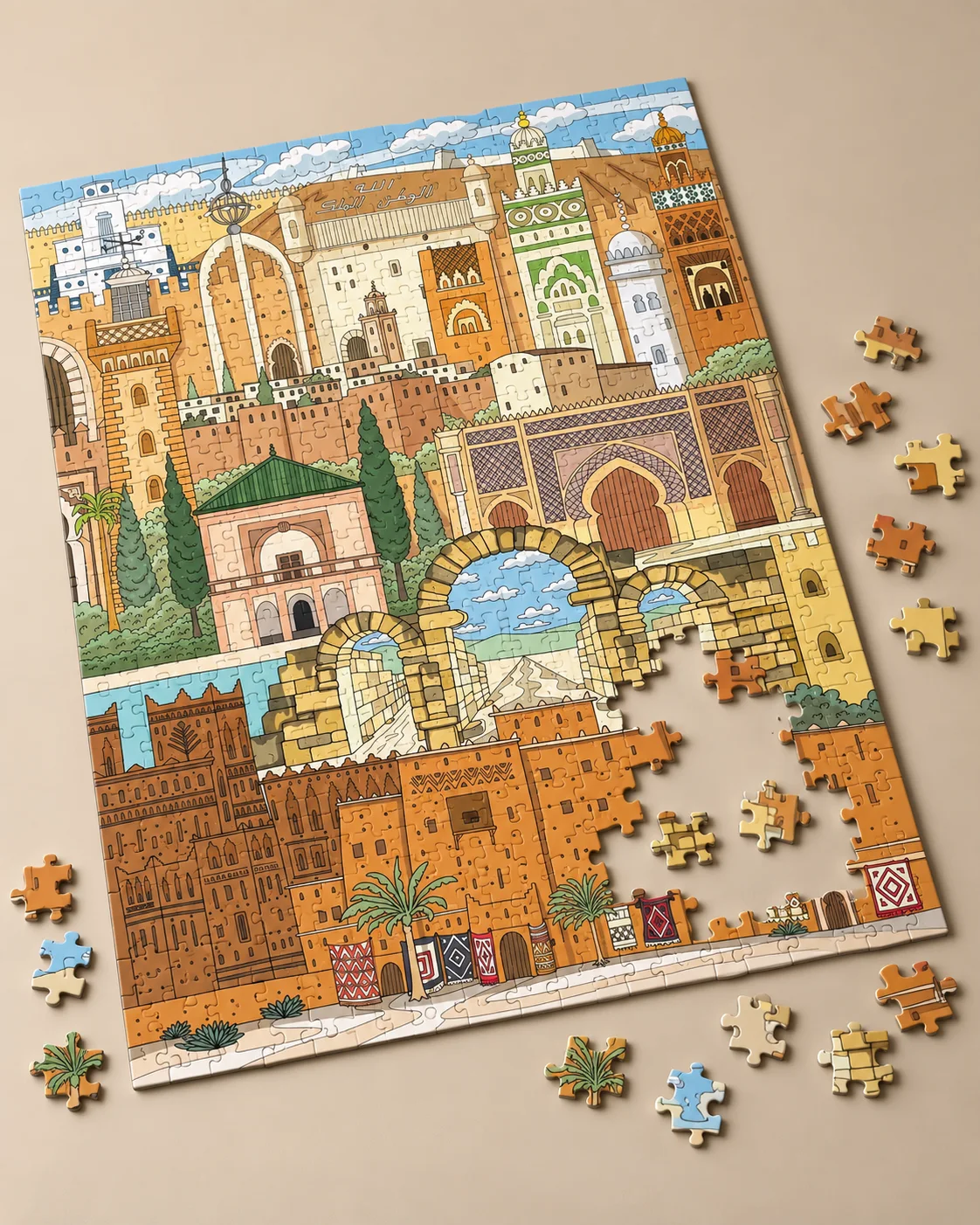 Puzzle 2D - Monuments of Morocco