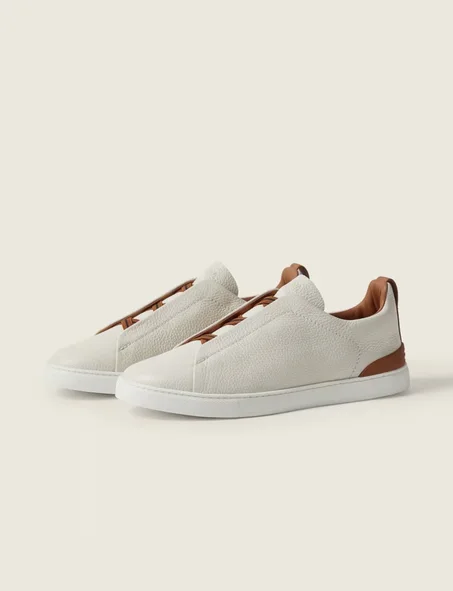 BASKETS TRIPLE STITCH™ EN CUIR BLANCHES