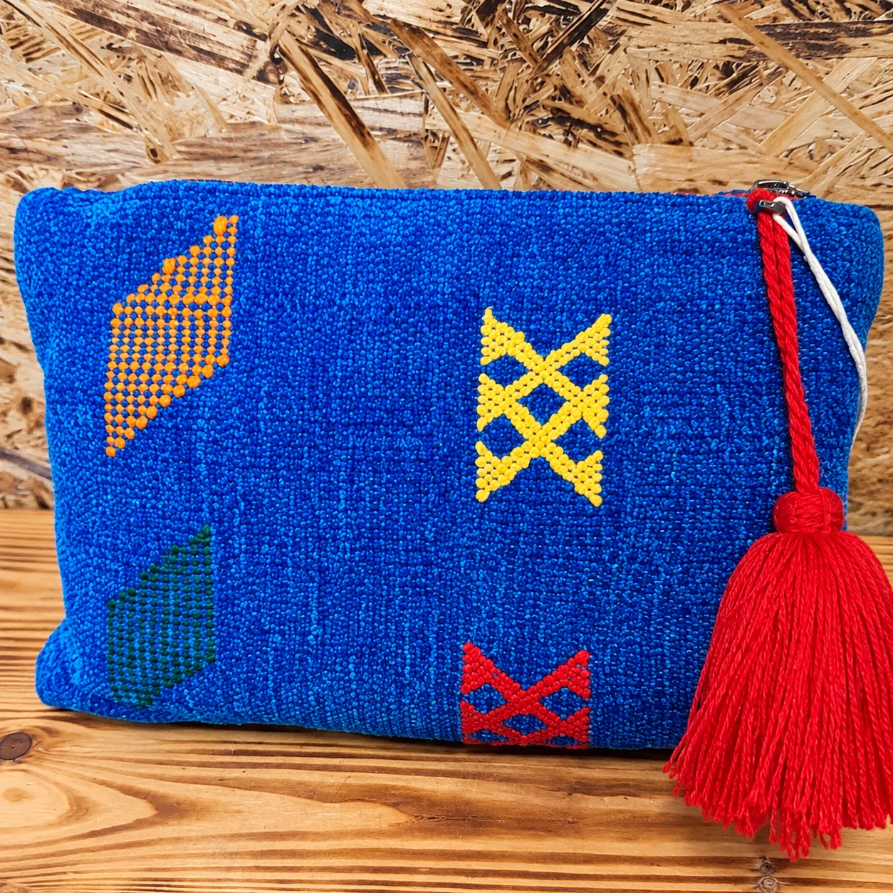 Pochette Artisanale Motifs Géométriques