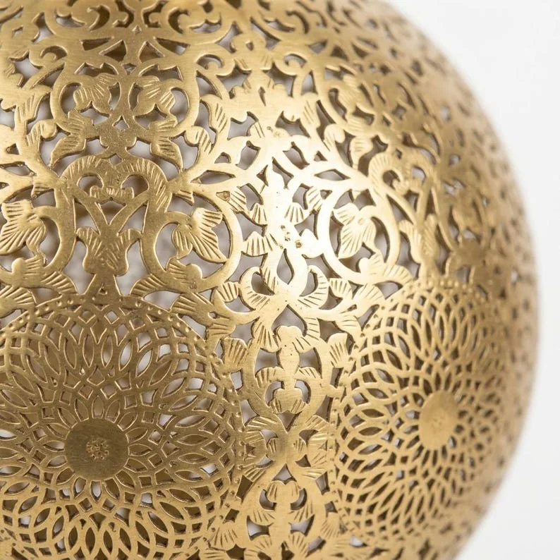 Handmade Moroccan Brass Ceiling Lamp*   Bring the magic of Morocco into your home with this authentic brass pendant light مصباح سقف نحاس مغربي صناعة يدوي
