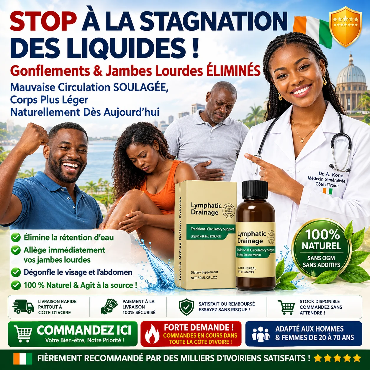 Lymphatic Drainage Liquid ✋ STOP À LA STAGNATION DES LIQUIDES, Gonflements & Jambes Lourdes ÉLIMINÉS, Circulation SOULAGÉE, Corps Plus Léger Naturellement Dès Aujourd’hui CI