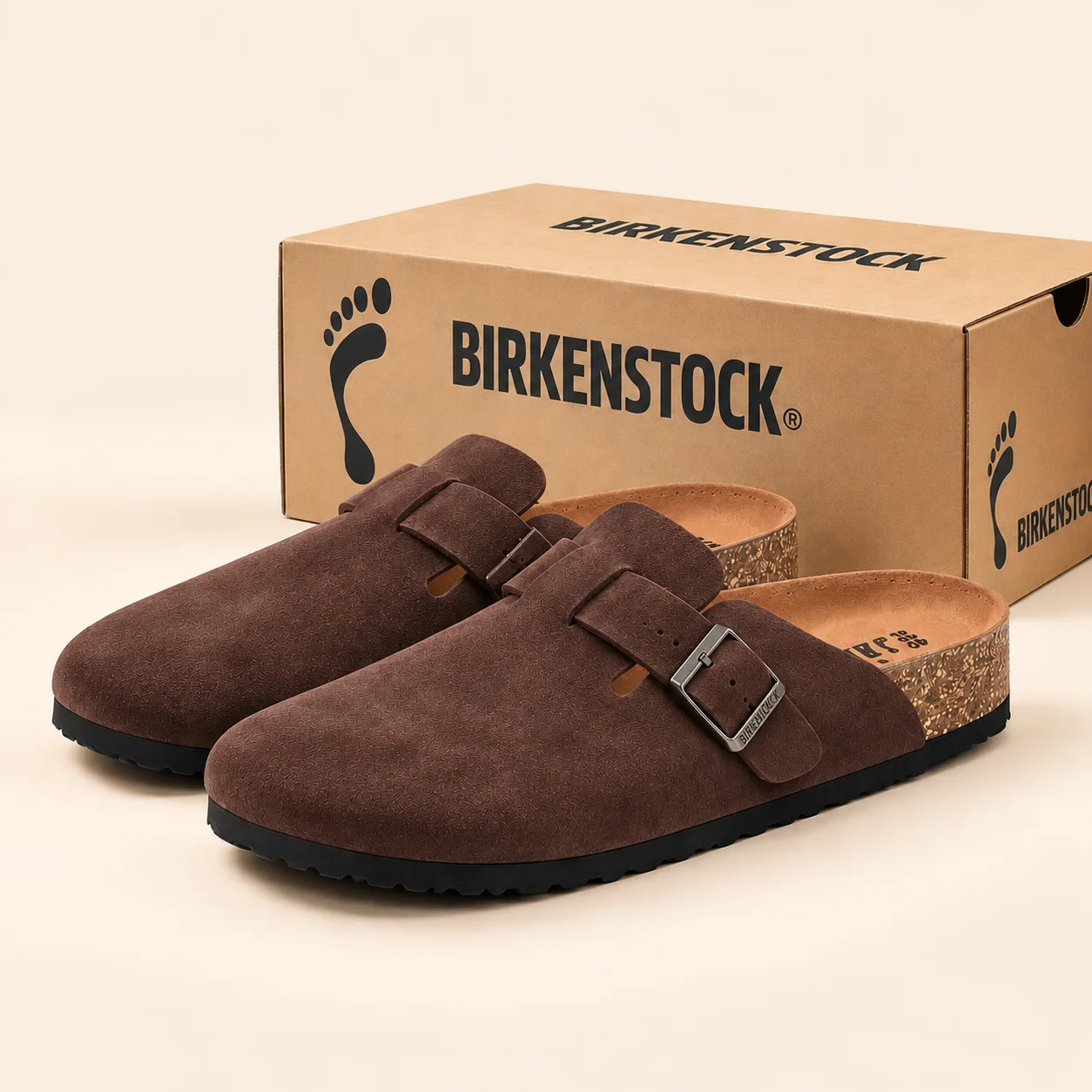 Mules Style Birken Marron  ⭐️⭐️⭐️⭐️⭐️(6709)