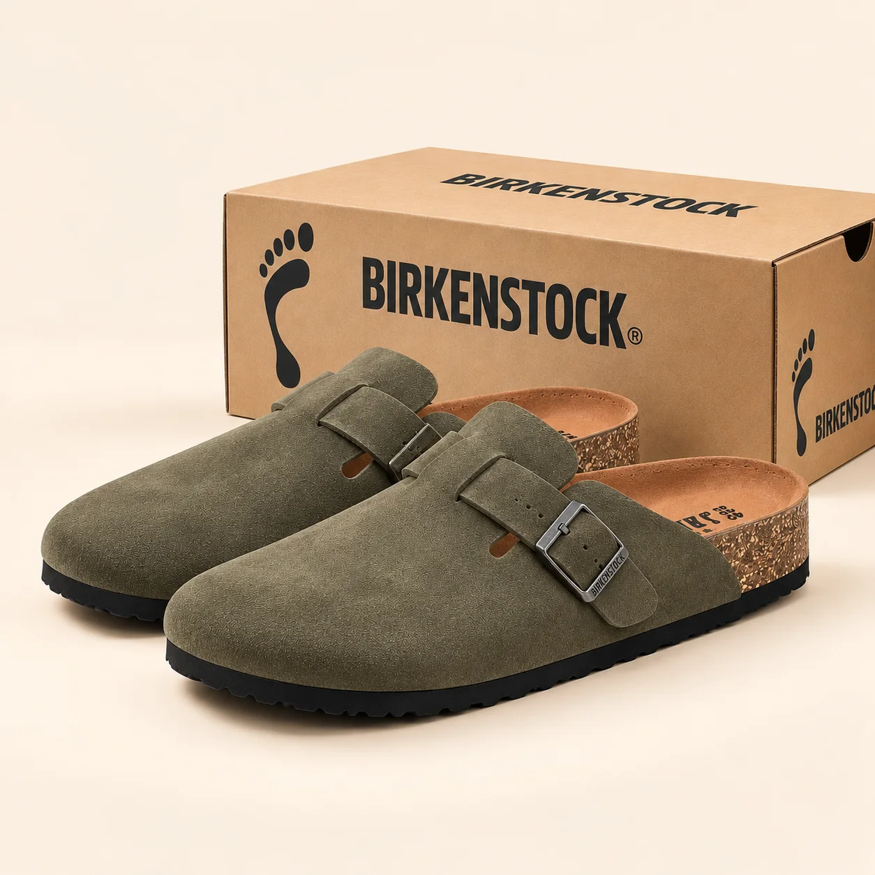 Mules Style Birken Vert  ⭐️⭐️⭐️⭐️⭐️(8256)