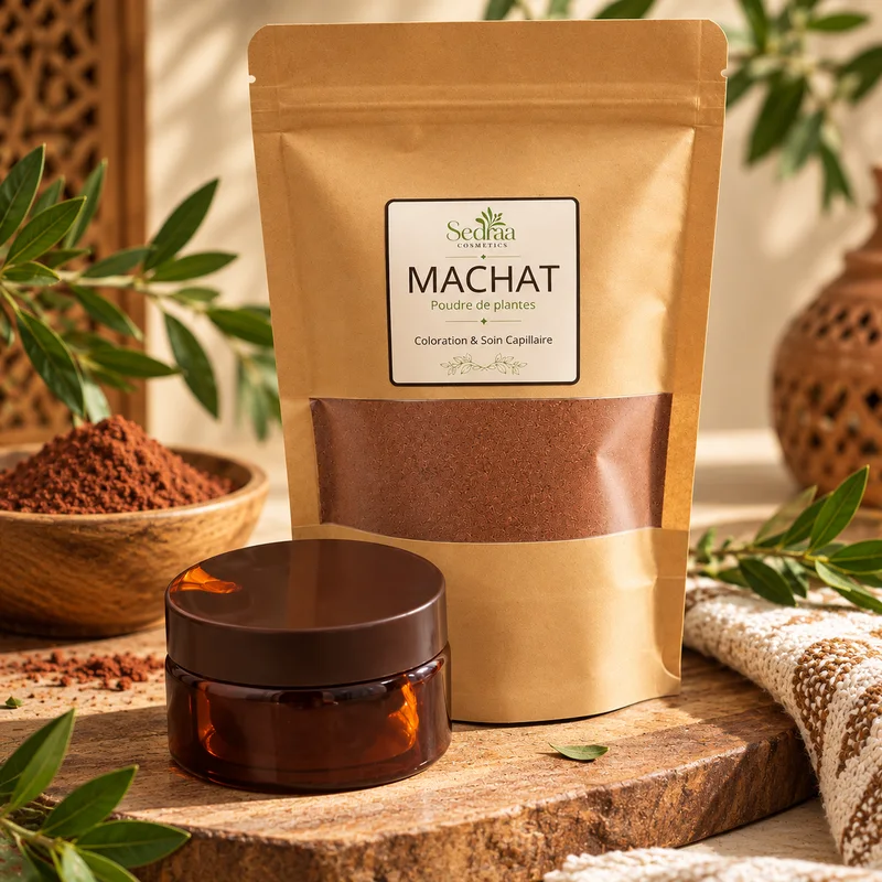 Machat SEDRAA – Poudre de Plantes pour la Coloration & le Soin Capillaire