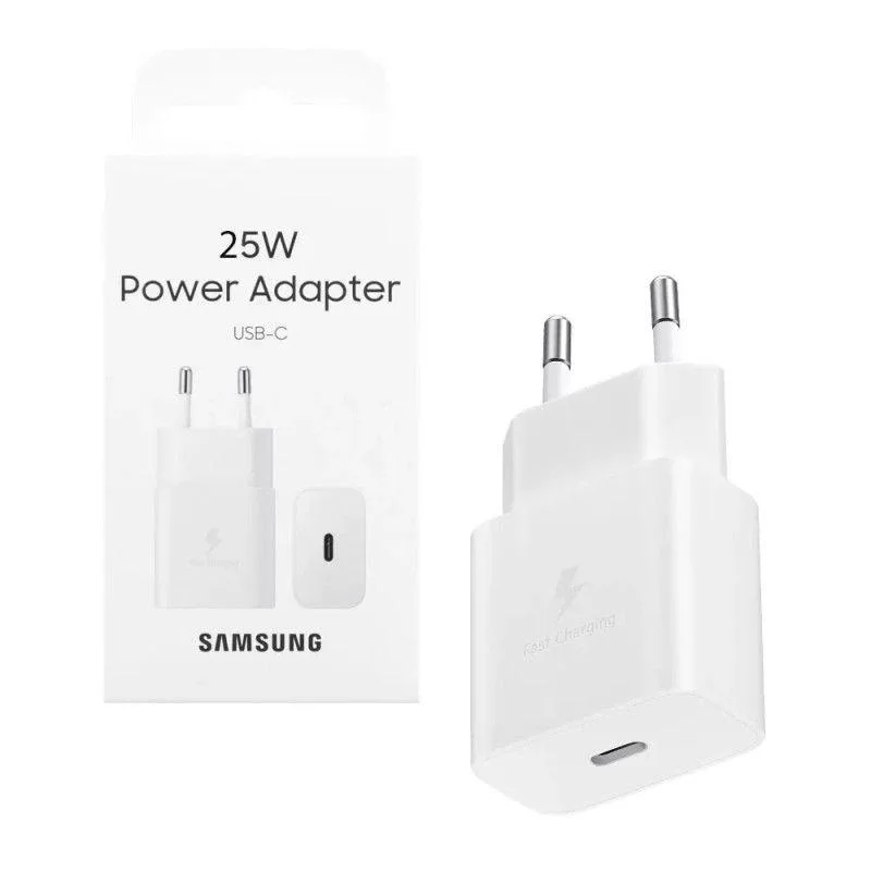 Chargeur Rapide USB-C 25W – Adaptateur Secteur – Charge Rapide pour Smartphones et Tablettes – Blanc
