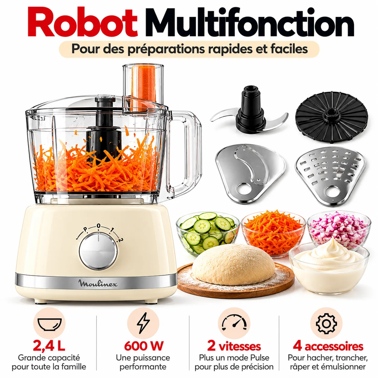 Robot MOULINEX Soleil MULTIFUNCTION avec 15 fonctions 🇫🇷