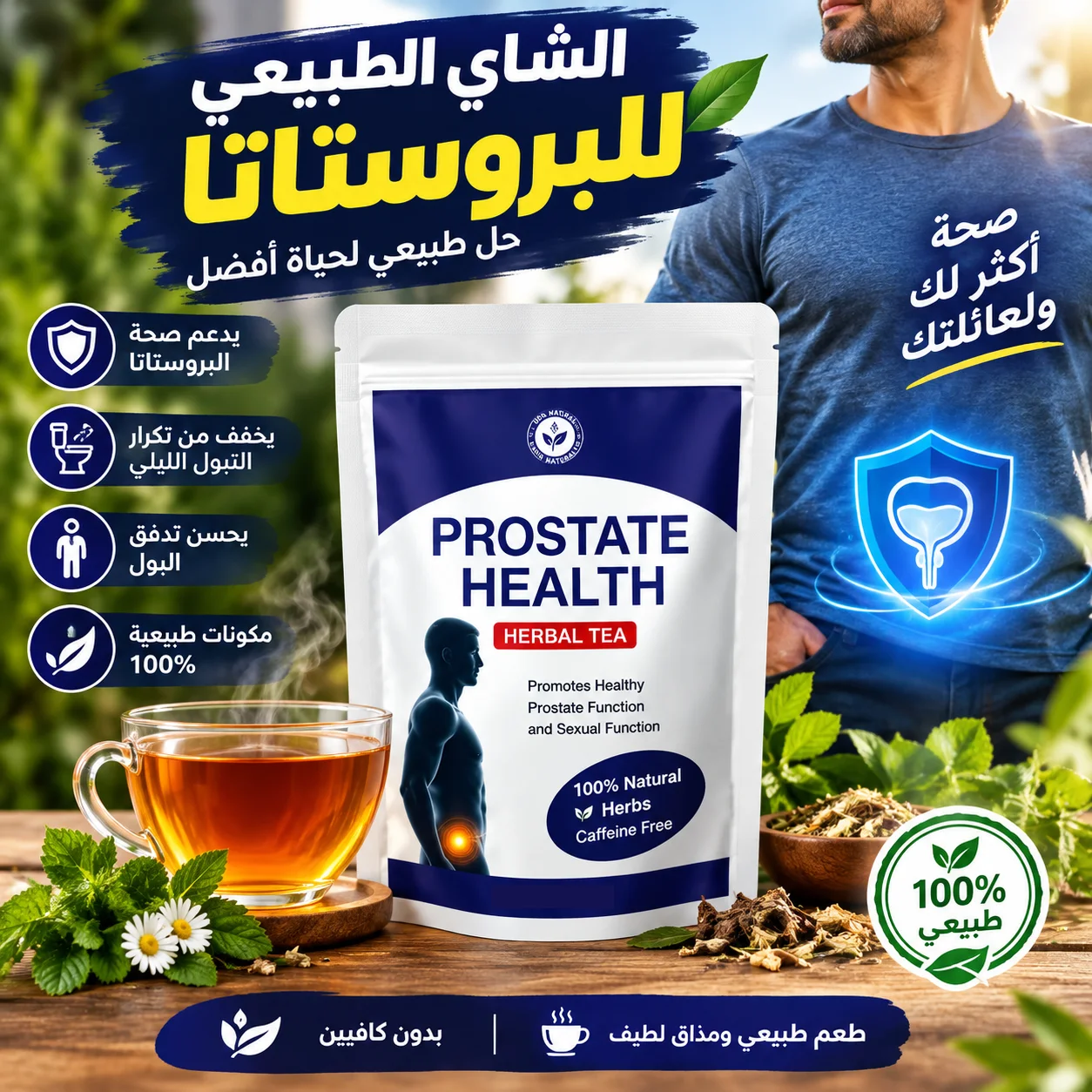 شاي البروستات الطبيعي