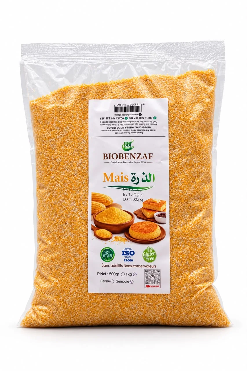 Couscous mais sans gluten - كسكس الذرة