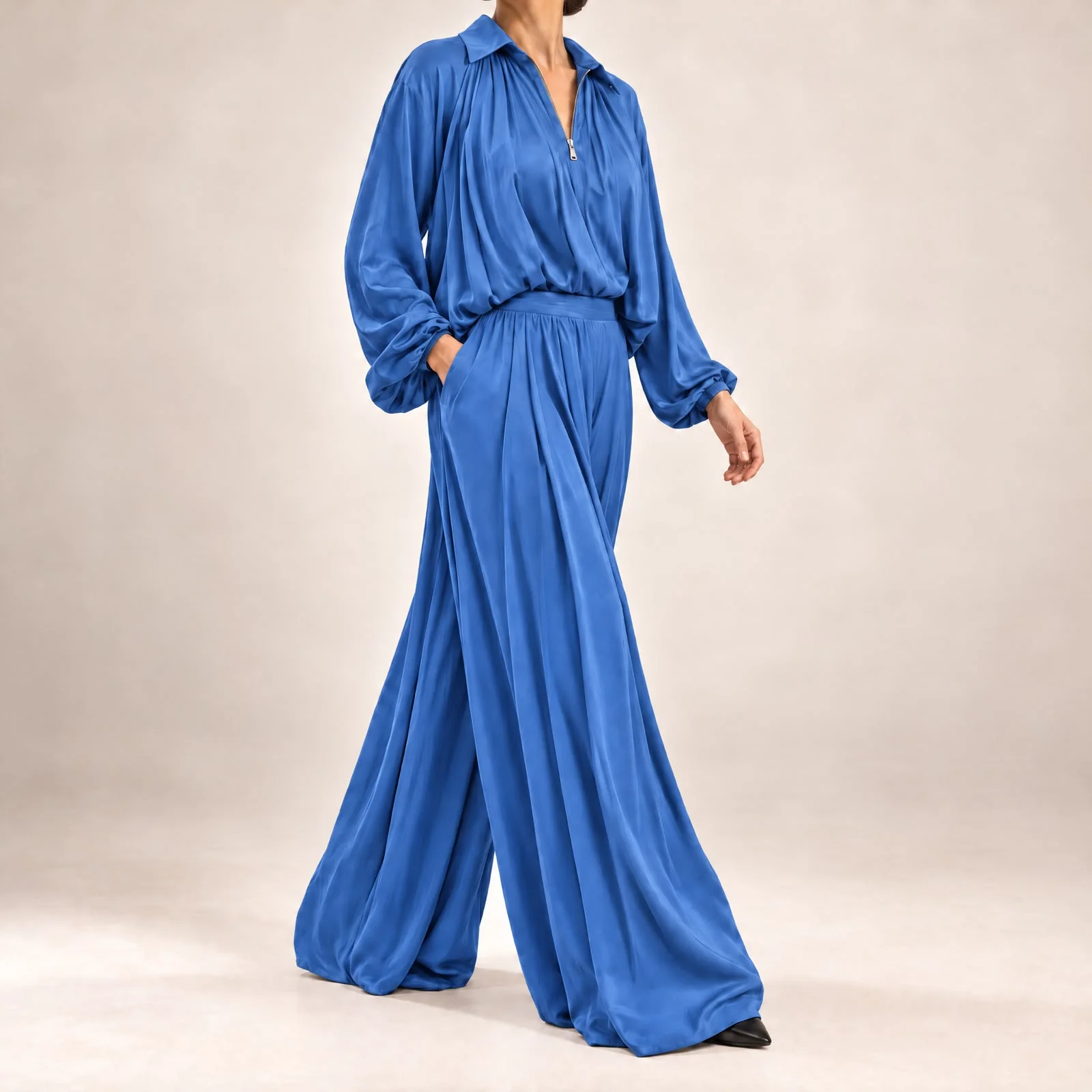 Ensemble Bleu Élégant – Livraison Gratuite