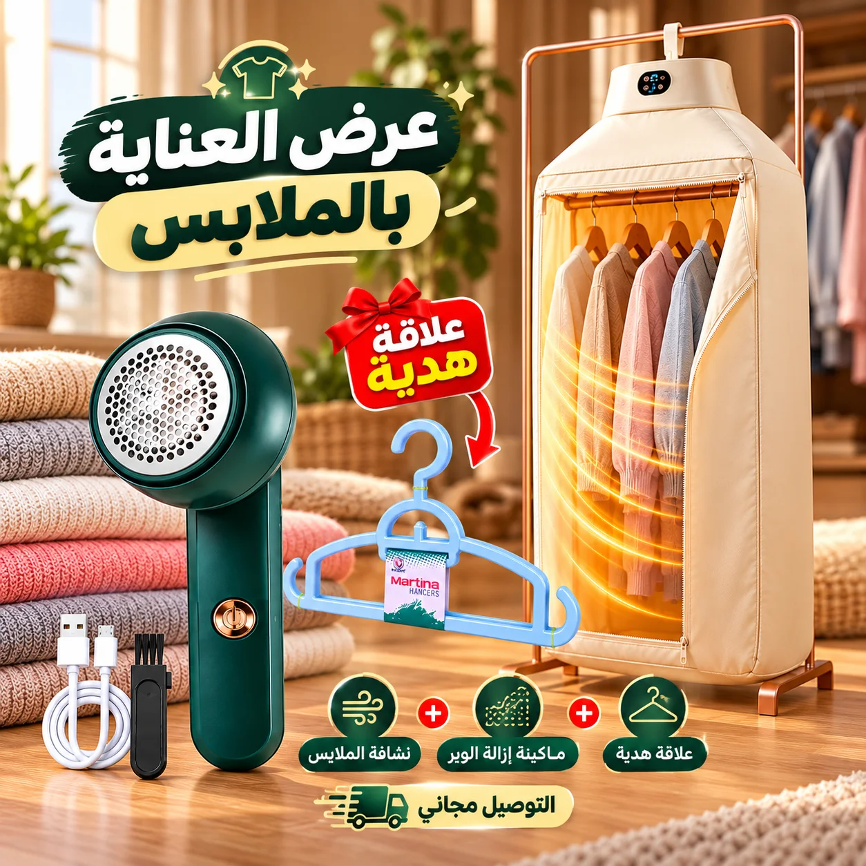 باك تجديد وتجفيف الملابس