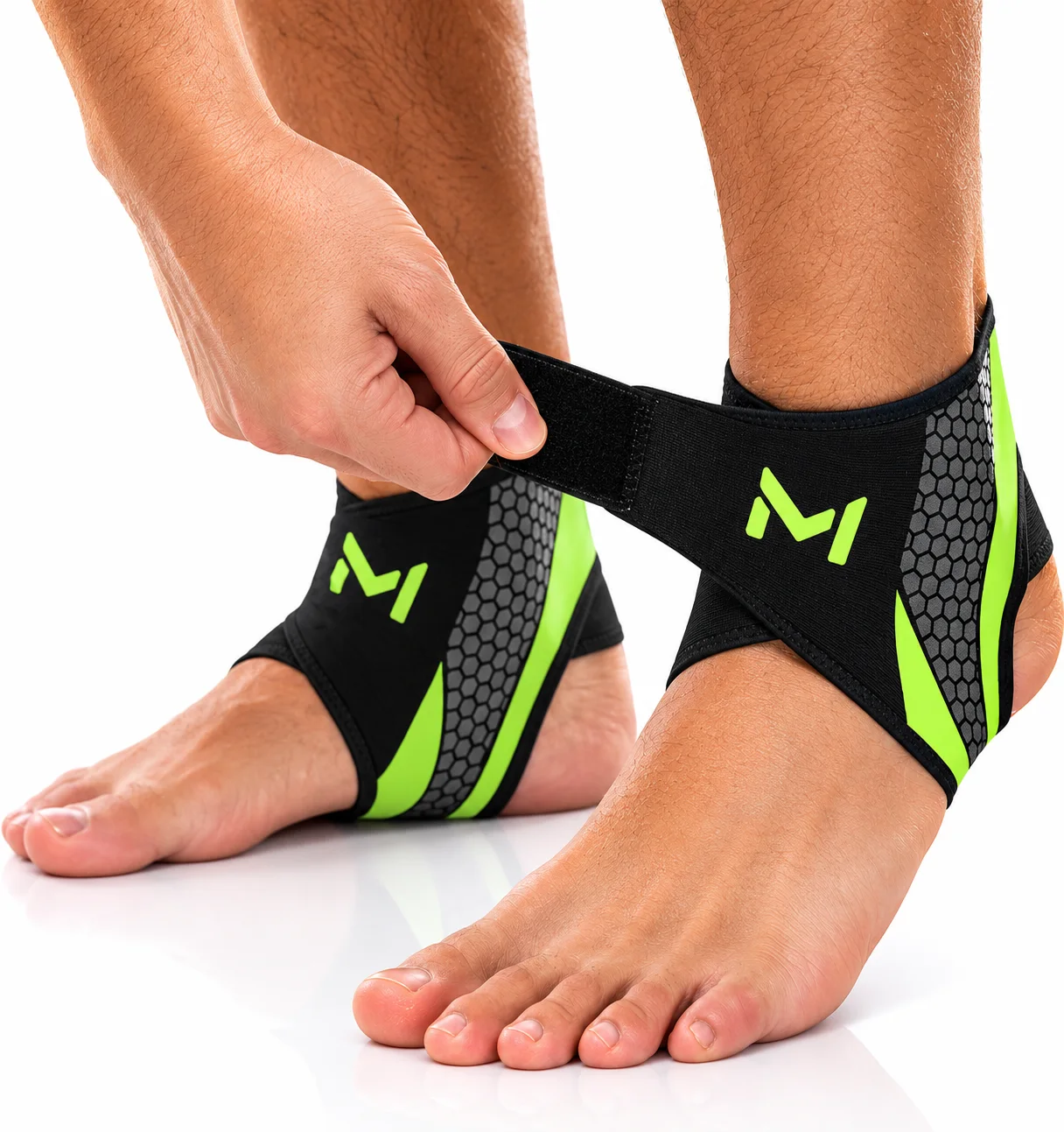 Support de cheville avec double bande en U - Lot de 2 pièces