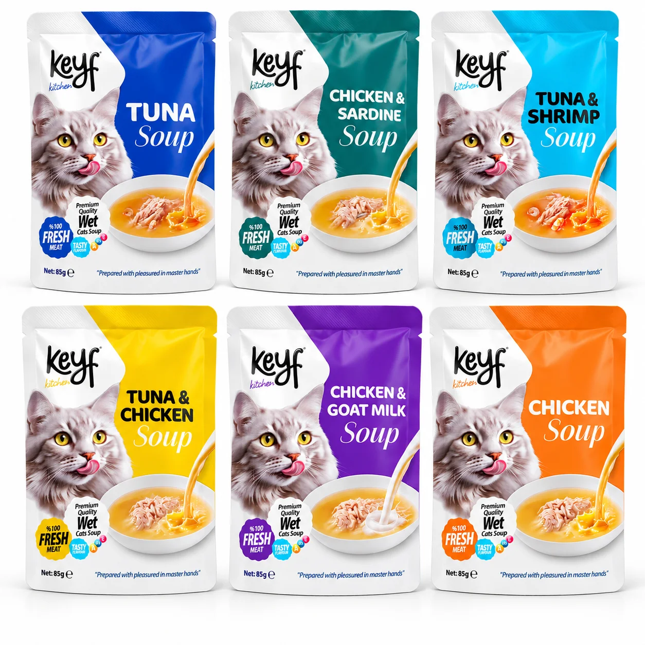 Keyf Kitchen – Soupe pour Chat aux Saveurs Variées 85 g