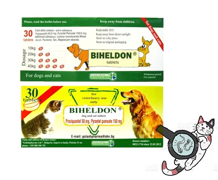 Biheldon – Vermifuge en Comprimés pour Chiens et Chats