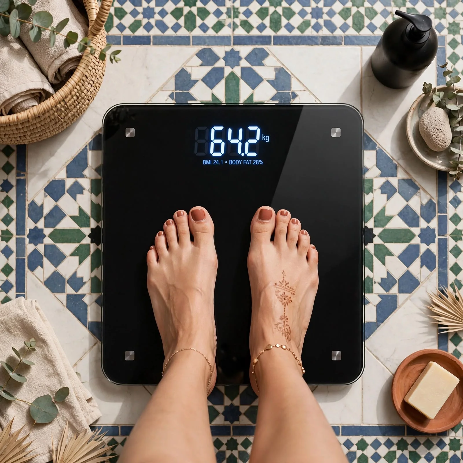 الميزان الذكي SmartScale Pro - يحلل الدهون والعضلات + تطبيق هاتف