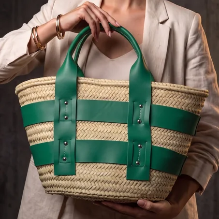 panier en cuir