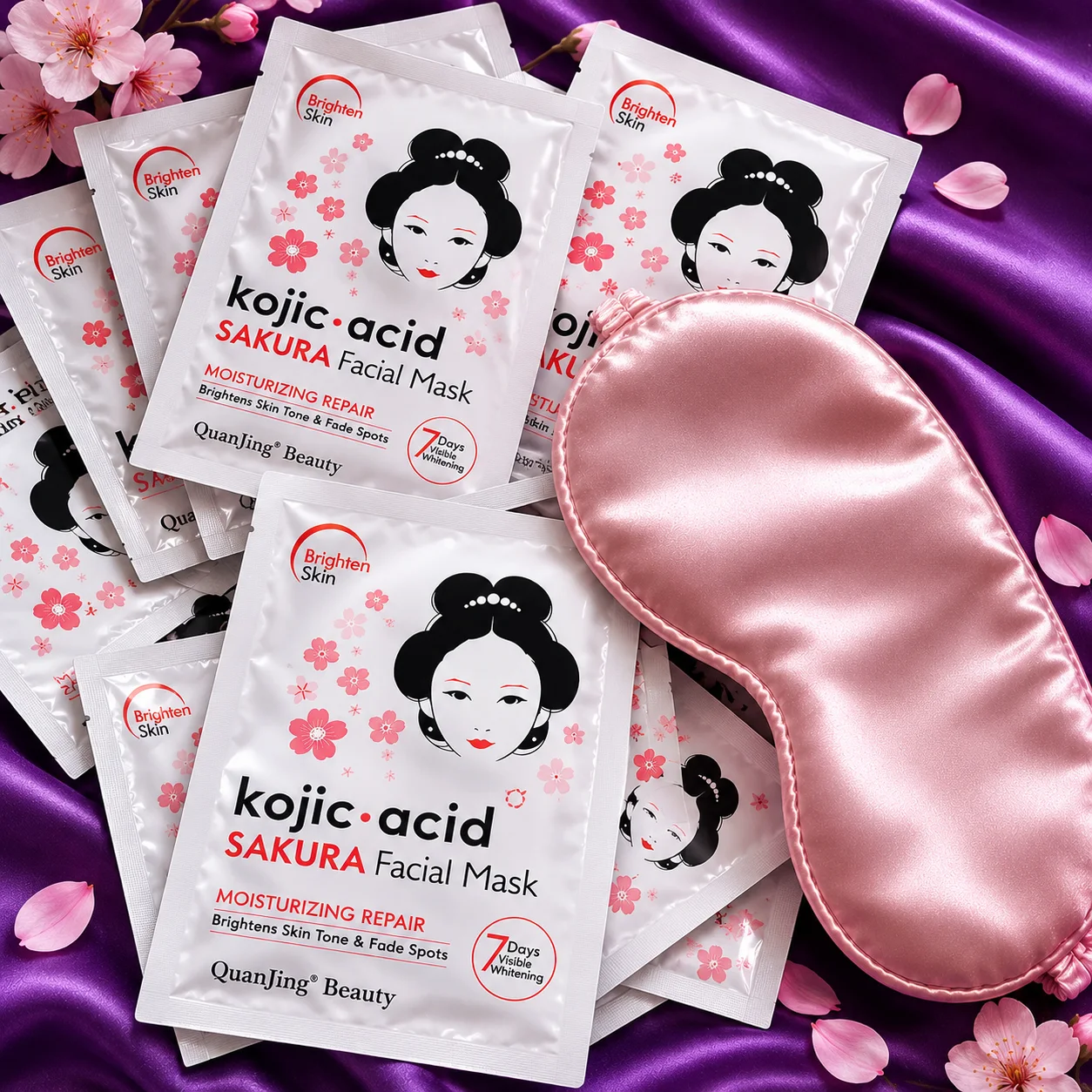Masque Visage Kojic Acid Sakura – Hydratant et Anti-Taches